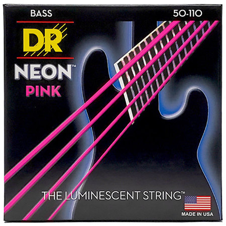 DR Strings Hi Def Neon Pink 4 Cordes Heavy 50-110