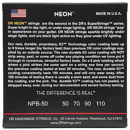 Hi Def Neon Pink 4 Cordes Heavy 50-110 DR Strings
