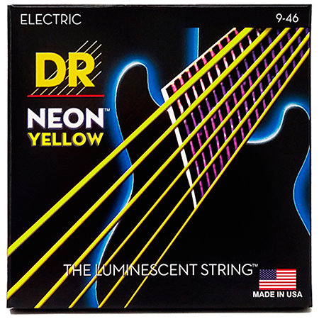 DR Strings Hi Def Neon Yellow 6 Cordes Light Medium 9-46