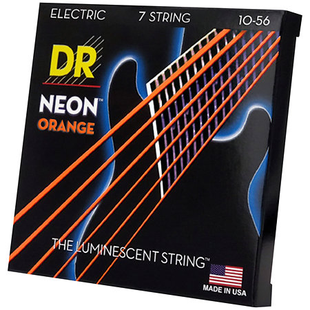 DR Strings Hi Def Neon Orange 7 Cordes Medium 10-56