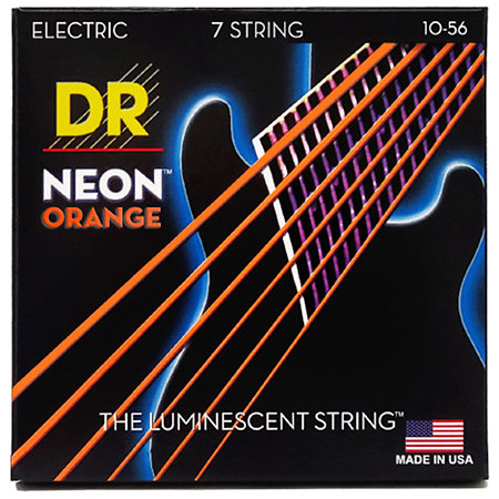 DR Strings Hi Def Neon Orange 7 Cordes Medium 10-56