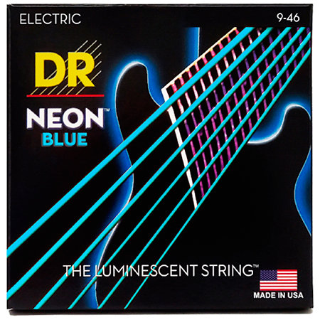 DR Strings Hi Def Neon Blue 6 Cordes Light Medium 9-46
