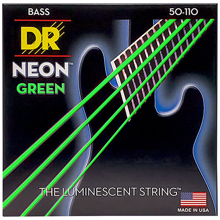 DR Strings Hi Def Neon Green 4 Cordes Heavy 50-110