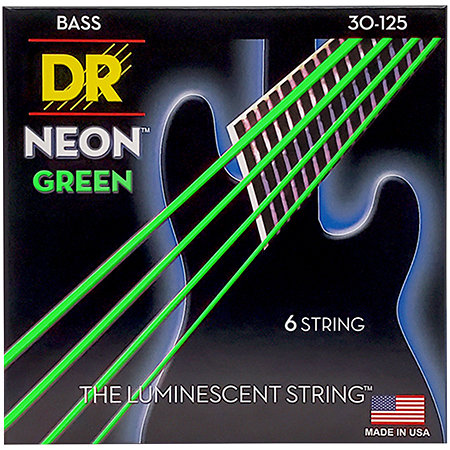 DR Strings Hi Def Neon Green 6 Cordes Medium 30-125