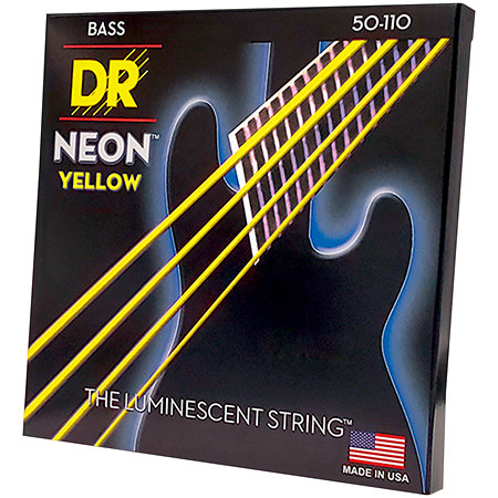 DR Strings Hi Def Neon Yellow 4 Cordes Heavy 50-110