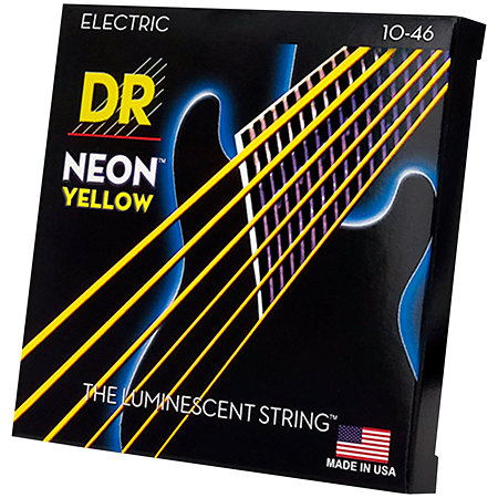 DR Strings Hi Def Neon Yellow 6 Cordes Medium 10-46