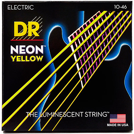 DR Strings Hi Def Neon Yellow 6 Cordes Medium 10-46