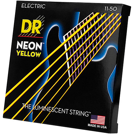 DR Strings Hi Def Neon Yellow 6 Cordes Heavy 11-50