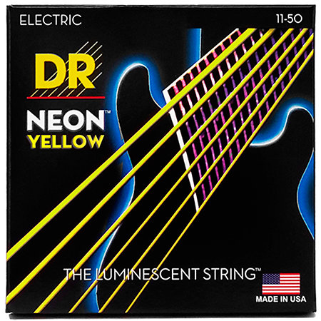 DR Strings Hi Def Neon Yellow 6 Cordes Heavy 11-50