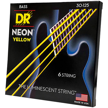 DR Strings Hi Def Neon Yellow 6 Cordes Medium 30-125