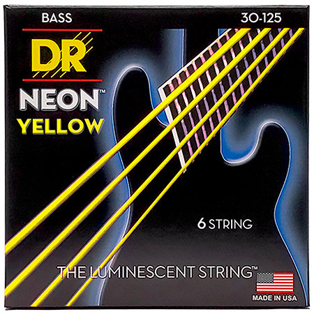 DR Strings Hi Def Neon Yellow 6 Cordes Medium 30-125