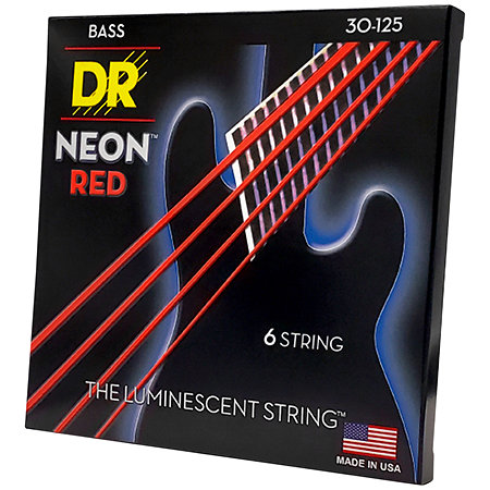 DR Strings Hi Def Neon Red 6 Cordes Medium 30-125