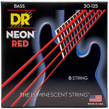 DR Strings Hi Def Neon Red 6 Cordes Medium 30-125