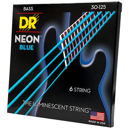 DR Strings Hi Def Neon Blue 6 Cordes Medium 30-125