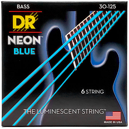 DR Strings Hi Def Neon Blue 6 Cordes Medium 30-125