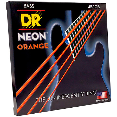 DR Strings Hi Def Neon Orange 4 Cordes Light 40-100