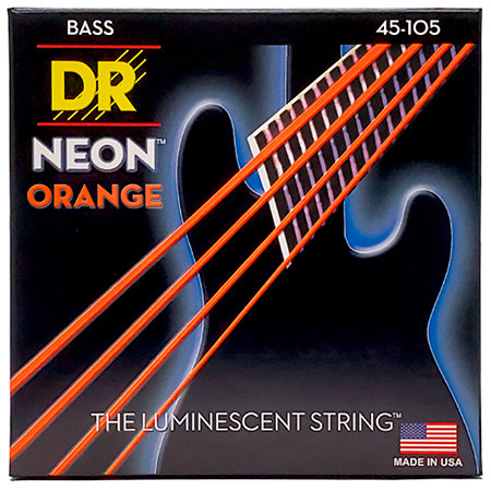 DR Strings Hi Def Neon Orange 4 Cordes Light 40-100