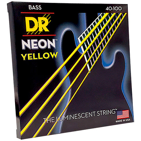 DR Strings Hi Def Neon Yellow 4 Cordes Light 40-100