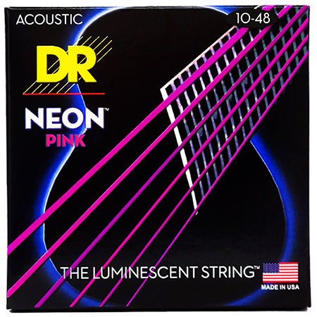 DR Strings Hi Def Neon Pink 6 Cordes Extra Light 10-48