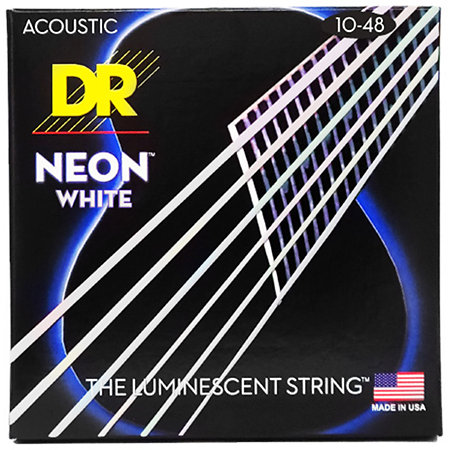 DR Strings Hi Def Neon White 6 Cordes Extra Light 10-48