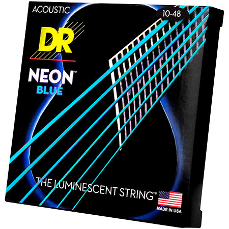 DR Strings Hi Def Neon Blue 6 Cordes Extra Light 10-48