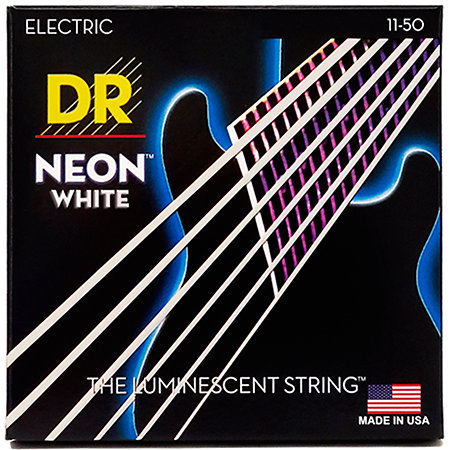 DR Strings Hi Def Neon White 6 Cordes Heavy 11-50