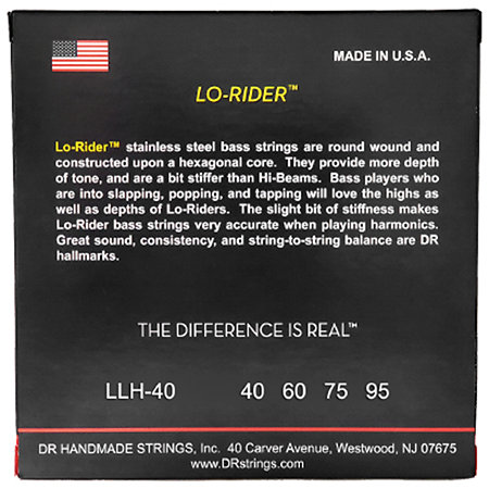Lo Rider Stainless Steel Extra Light 40-95 DR Strings