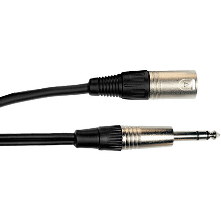 K14-3 Câble XLR mâle / Jack TRS 3m Yellow Cable