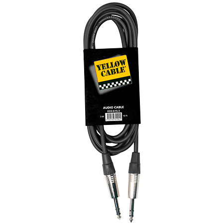 K15-3 Câble Jack TRS / Jack TRS 3 m Yellow Cable