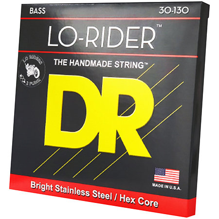 DR Strings Lo Rider Stainless Steel 6 Cordes Medium Heavy 30-130