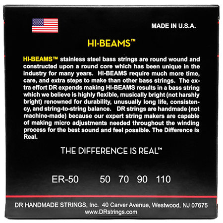 Hi Beam Stainless Steel Heavy 4 Cordes 50-110 DR Strings