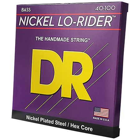 DR Strings Nickel Lo Rider Nickel Plated Light 40-100