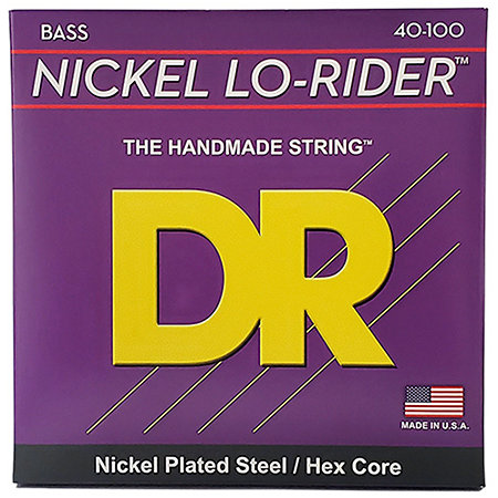 DR Strings Nickel Lo Rider Nickel Plated Light 40-100