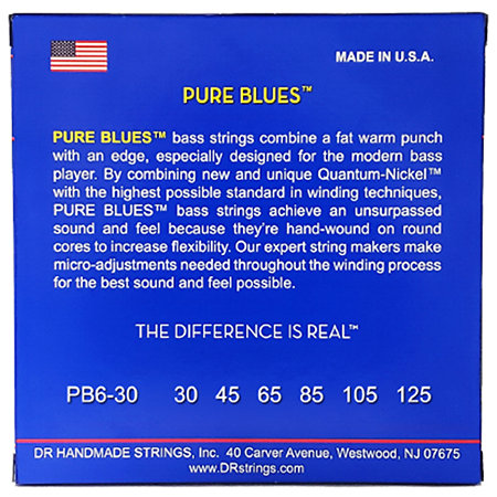 Pure Blues Quantum Nickel 6 Cordes Medium 30-125 DR Strings