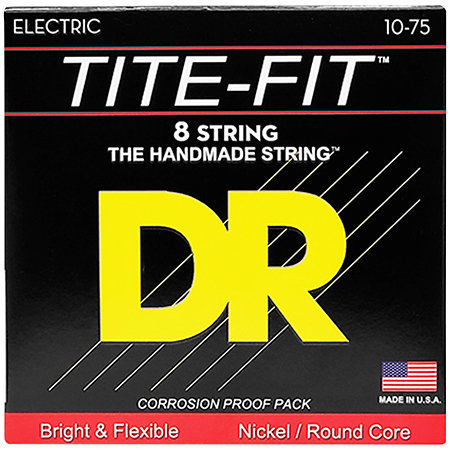 DR Strings Tite Fit Nickel Plated 8 cordes Medium 10-75