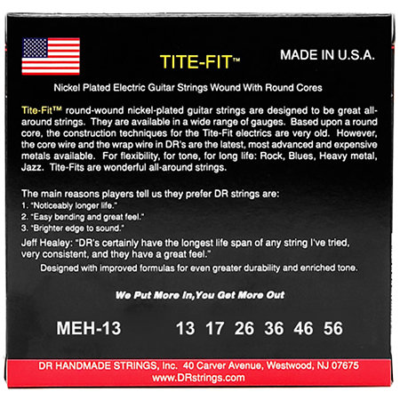 DR Strings Tite Fit Nickel Plated Super Heavy 13-56