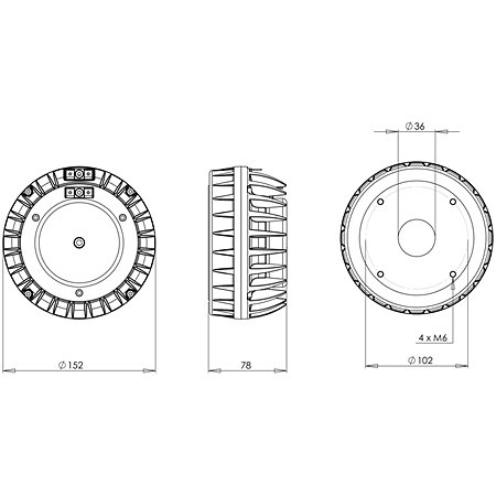 B&C Speakers DCX464 16 Ohm Coax Driver