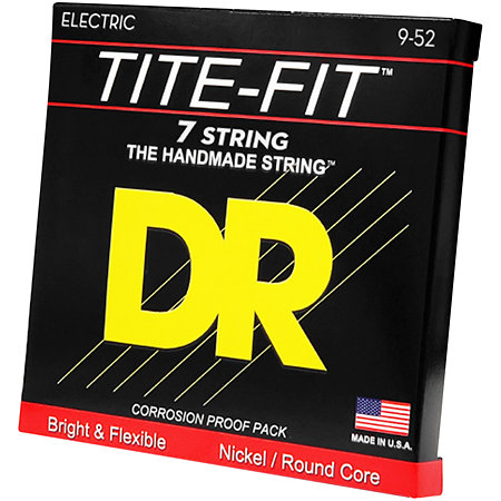 DR Strings Tite Fit Nickel Plated 7 Cordes Light 9-52