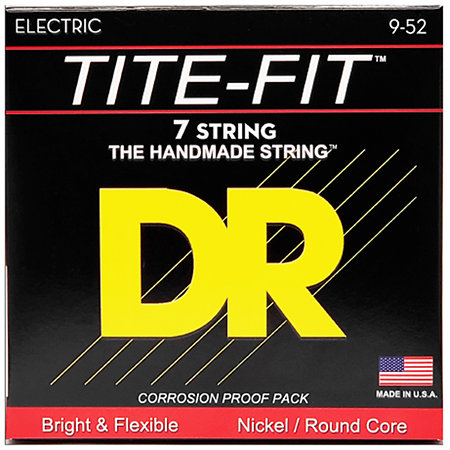 DR Strings Tite Fit Nickel Plated 7 Cordes Light 9-52