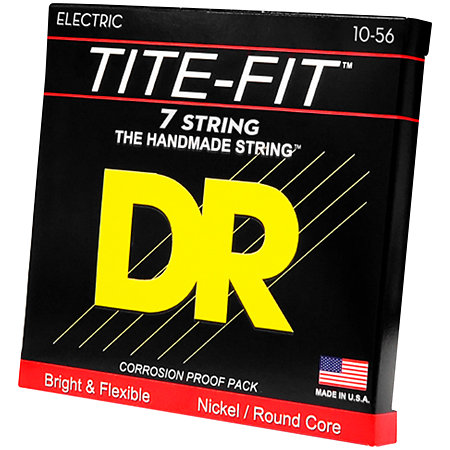 DR Strings Tite Fit Nickel Plated 7 Cordes Medium 10-56