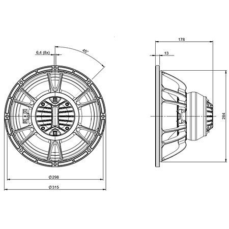 12CXN88 8+16 Ohm B&C Speakers