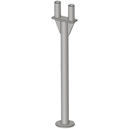 ASD PCH2P060 Pied chandelle 2 pieds hauteur 0.60 m