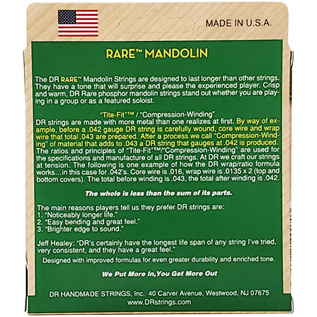 Rare Phosphor Bronze Mandoline Light 10-36 DR Strings