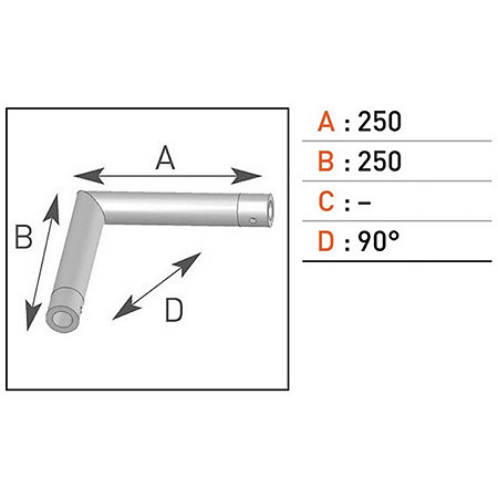 FX 5022 Angle 2 départs 90 degrés 0,25m x 0,25m ASD