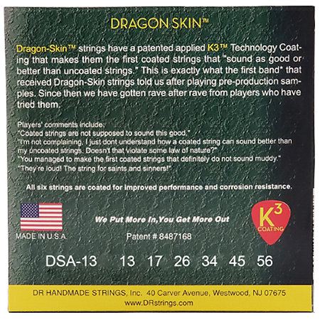 Dragon Skin Hard Coated Medium 13-56 DR Strings