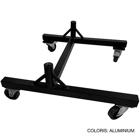 ASD SUPHB Support sur roulettes Aluminium brut