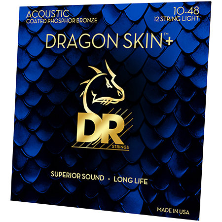 DR Strings Dragon Skin+ Phosphore Bronze 12 Cordes Extra Light 10-48