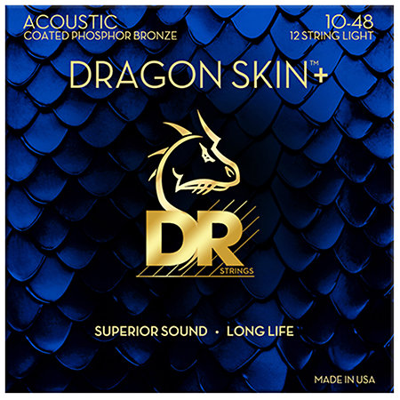 DR Strings Dragon Skin+ Phosphore Bronze 12 Cordes Extra Light 10-48