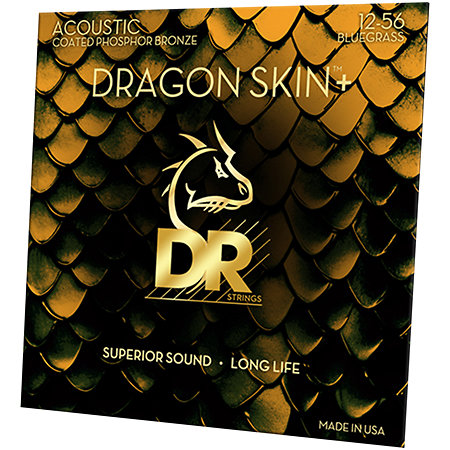 Dragon Skin+ Phosphore Bronze 6 Cordes Bluegrass 12-56 DR Strings