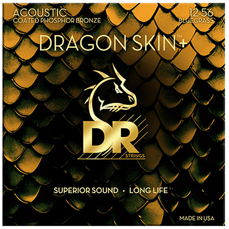 Dragon Skin+ Phosphore Bronze 6 Cordes Bluegrass 12-56 DR Strings